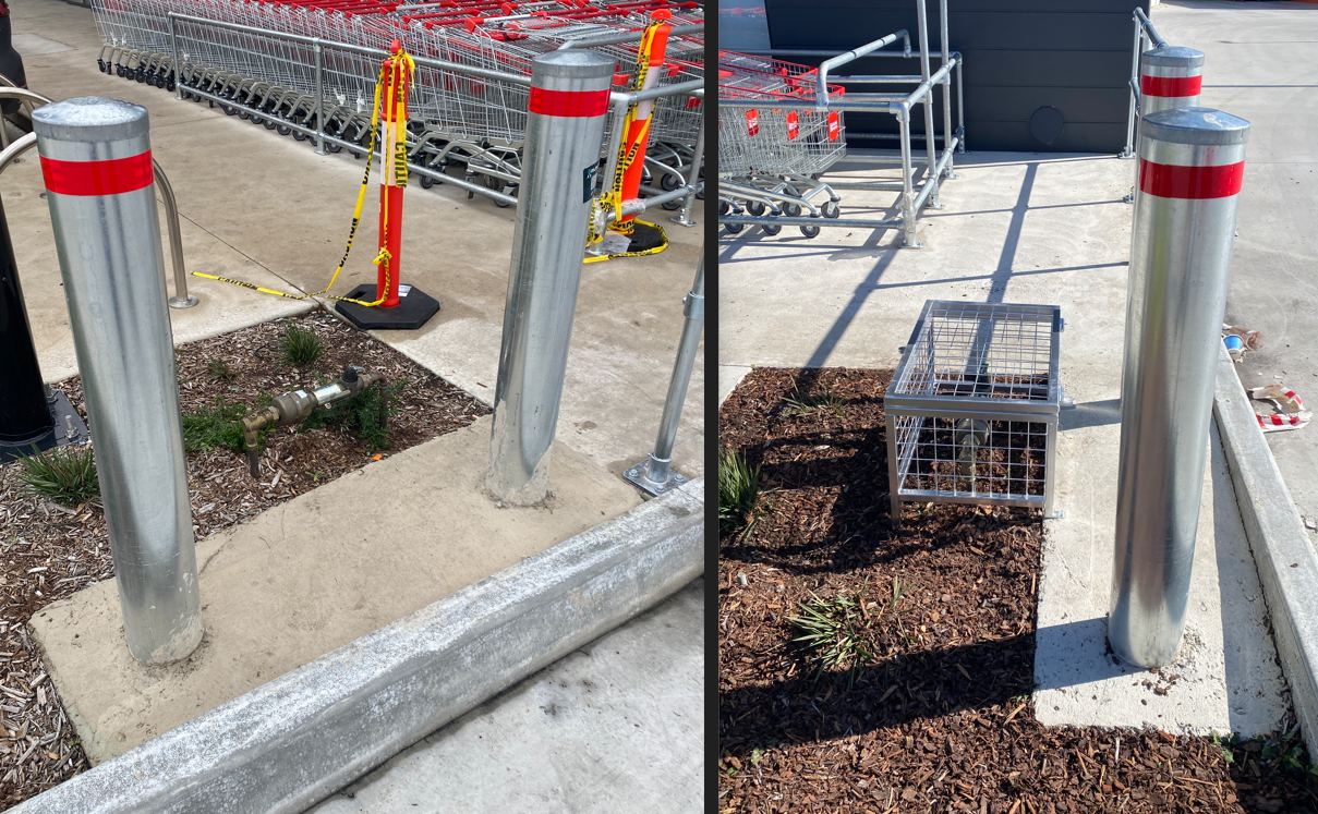 Before and after: Trolley bay valve — Coles entry | EcoScape Gardens