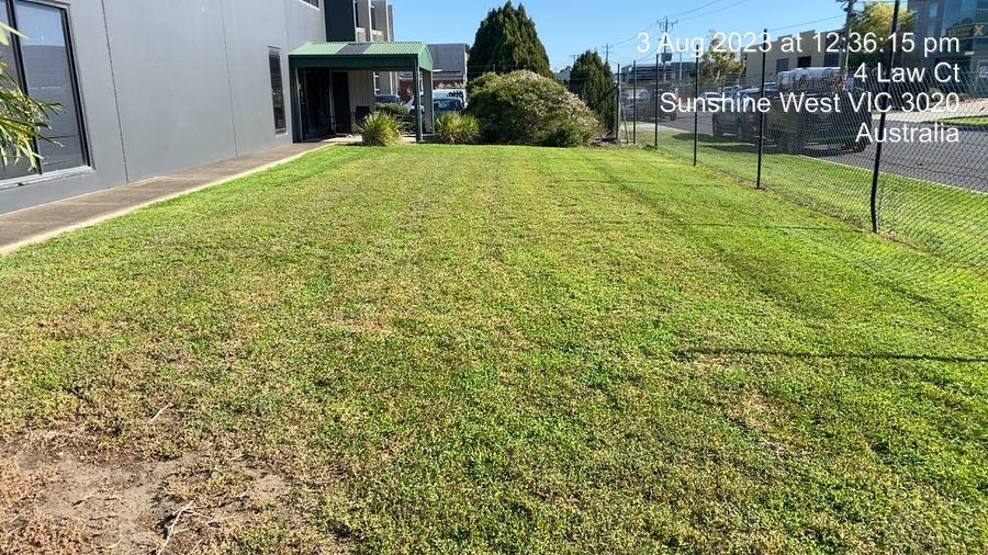 Sunshine West — Warehouse frontage lawn | EcoScape Gardens